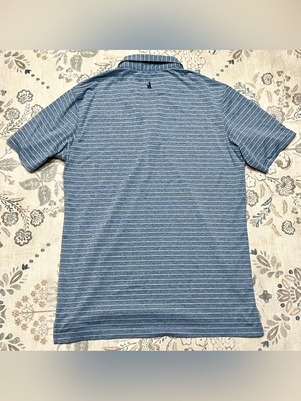 JOHNNIE-O Men's Newton Striped Prep-Formance Polo Lake Blue Stripes Medium - Picture 2 of 8